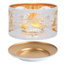 Jar Shade & Tray Set Metal Silhouette - White Bird Jar Shade & Tray Set Metal Silhouette - White Bird