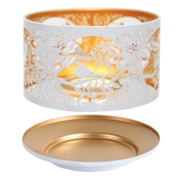 Jar Shade & Tray Set Metal Silhouette - White Bird