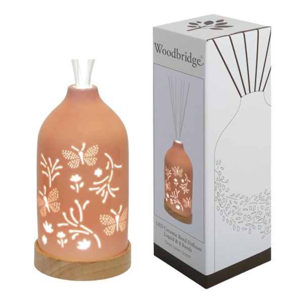 LED Ceramic Diffuser Butterfly Pink 19cm LED Ceramic Diffuser Butterfly Pink 19cm