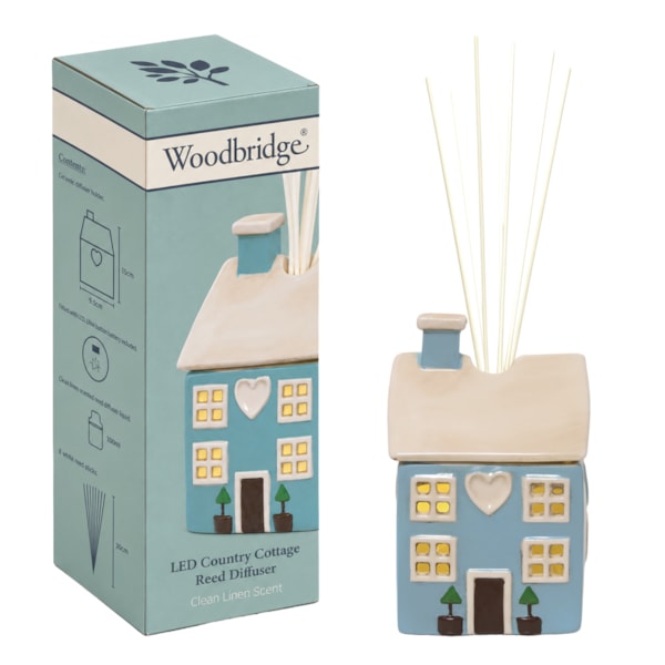 LED Blue Country Cottage Reed Diffuser LED Blue Country Cottage Reed Diffuser