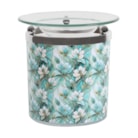 Teal Floral Melter 10cm