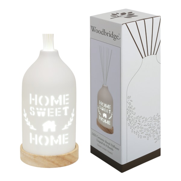 LED Ceramic Reed Diffuser Home Sweet Home 19cm LED Ceramic Reed Diffuser Home Sweet Home 19cm