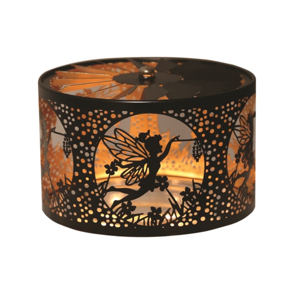 Carousel Shade Metal Silhouette - Black and Gold Fairy 13cm Carousel Shade Metal Silhouette - Black and Gold Fairy 13cm