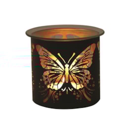 Tealight Wax Melter and Candle Holder - Black & Gold Silhouette Melter Butterfly Tealight Wax Melter and Candle Holder - Black & Gold Silhouette Melter Butterfly