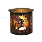 Tealight Wax Melter and Candle Holder - Black & Gold Silhouette Melter Fairy Tealight Wax Melter and Candle Holder - Black & Gold Silhouette Melter Fairy