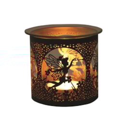 Tealight Wax Melter and Candle Holder - Black & Gold Silhouette Melter Fairy Tealight Wax Melter and Candle Holder - Black & Gold Silhouette Melter Fairy