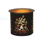 Tealight Wax Melter and Candle Holder-Black &Gold Silhouette Melter Let it Snow Tealight Wax Melter and Candle Holder-Black &Gold Silhouette Melter Let it Snow