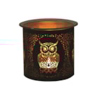 Tealight Wax Melter and Candle Holder - Black & Gold Silhouette Melter Owl Tealight Wax Melter and Candle Holder - Black & Gold Silhouette Melter Owl