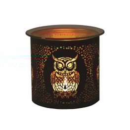 Tealight Wax Melter and Candle Holder - Black & Gold Silhouette Melter Owl Tealight Wax Melter and Candle Holder - Black & Gold Silhouette Melter Owl