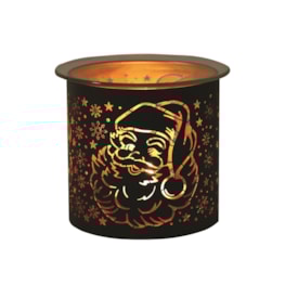 Tealight Wax Melter and Candle Holder - Black & Gold Silhouette Melter Santa Tealight Wax Melter and Candle Holder - Black & Gold Silhouette Melter Santa