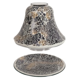 Jar Shade & Tray Set - Black and Gold Crackle Jar Shade & Tray Set - Black and Gold Crackle