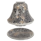 Jar Shade & Tray Set - Black and Gold Crackle Jar Shade & Tray Set - Black and Gold Crackle