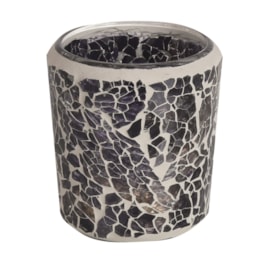 Black and Gold Crackle Votive Holder Black and Gold Crackle Votive Holder