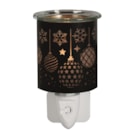 Wax Melter Plug In - Black & Gold Silhouette Baubles 13cm Wax Melter Plug In - Black & Gold Silhouette Baubles 13cm