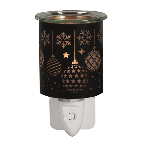 Wax Melter Plug In - Black & Gold Silhouette Baubles 13cm Wax Melter Plug In - Black & Gold Silhouette Baubles 13cm