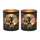 Votive Holder Metal Silhouette – Black and Gold Fly Fairy set of two Votive Holder Metal Silhouette – Black and Gold Fly Fairy set of two