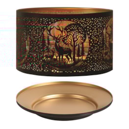 Jar Shade & Tray Set Metal Silhouette - Black Deer Family Jar Shade & Tray Set Metal Silhouette - Black Deer Family