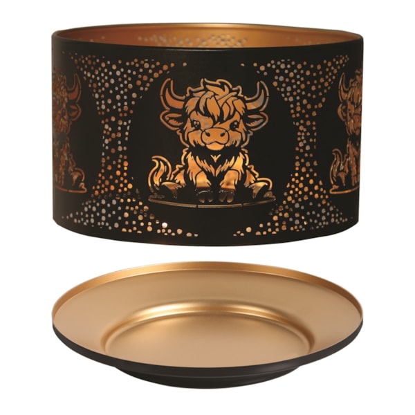 Jar Shade & Tray Set Metal Silhouette - Black Highland Jar Shade & Tray Set Metal Silhouette - Black Highland