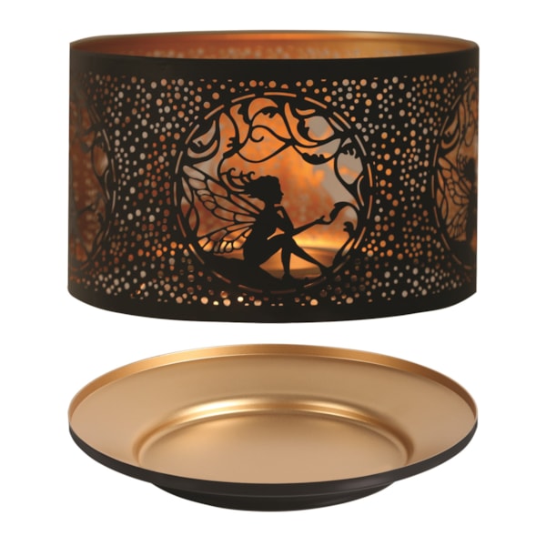 Jar Shade & Tray Set Metal Silhouette - Black Seat Fairy Jar Shade & Tray Set Metal Silhouette - Black Seat Fairy