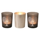 Black & Silver Heart Tealight Votive Holders Set3 Black & Silver Heart Tealight Votive Holders Set3