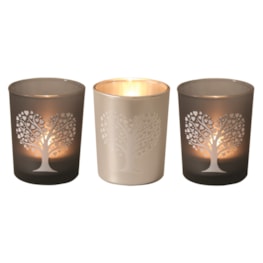 Black & Silver Heart Tealight Votive Holders Set3 Black & Silver Heart Tealight Votive Holders Set3