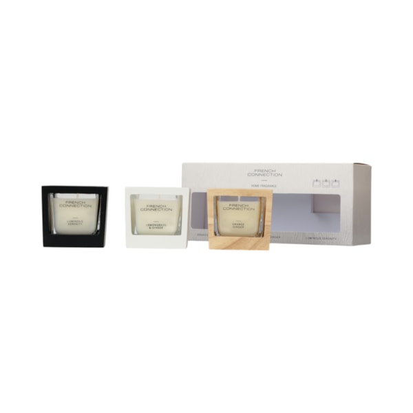 The Wooden Collection Candles Set by French Connection 3 X 55G The Wooden Collection Candles Set by French Connection 3 X 55G