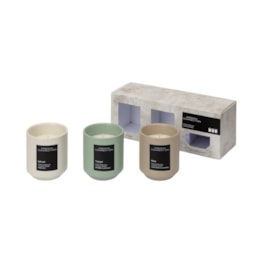 The Stone Collection Trio of Candles Set by French Connection 3 x 140g The Stone Collection Trio of Candles Set by French Connection 3 x 140g