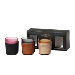 Leather Range Trio of Candles Set by French Connection 3x54g Candles