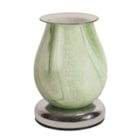 Electric Wax Melter Touch - Green Swirl Oval 16cm Electric Wax Melter Touch - Green Swirl Oval 16cm