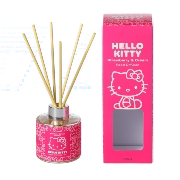 Hello Kitty Strawberry & Cream Reed Diffuser 100ml Hello Kitty Strawberry & Cream Reed Diffuser 100ml