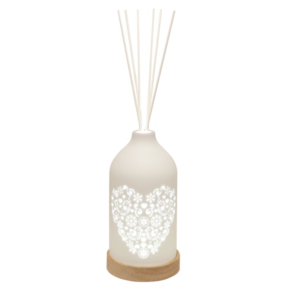 LED Ceramic Reed Diffuser Heart 19cm LED Ceramic Reed Diffuser Heart 19cm