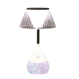 Lined Shade LED Colour Changing Glitter Lamp 15 x 28cm Lined Shade LED Colour Changing Glitter Lamp 15 x 28cm