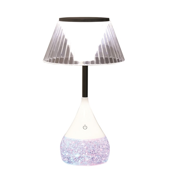 Lined Shade LED Colour Changing Glitter Lamp 15 x 28cm Lined Shade LED Colour Changing Glitter Lamp 15 x 28cm
