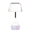 Pleated Shade LED Colour Changing Glitter Lamp 15 x 28cm Pleated Shade LED Colour Changing Glitter Lamp 15 x 28cm
