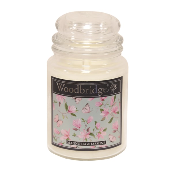 Magnolia & Jasmine Woodbridge Large Scented Candle Jar Magnolia & Jasmine Woodbridge Large Scented Candle Jar