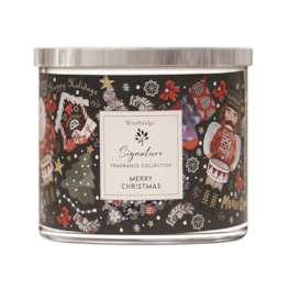 Merry Christmas Wax Tumbler Candle Jar by Woodbridge 410g Merry Christmas Wax Tumbler Candle Jar by Woodbridge 410g