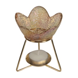 Wax Melt Burner - Petal Amber 11cm Wax Melt Burner - Petal Amber 11cm