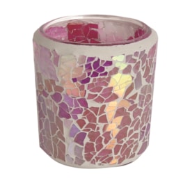 Pink Crackle Votive Holder Pink Crackle Votive Holder
