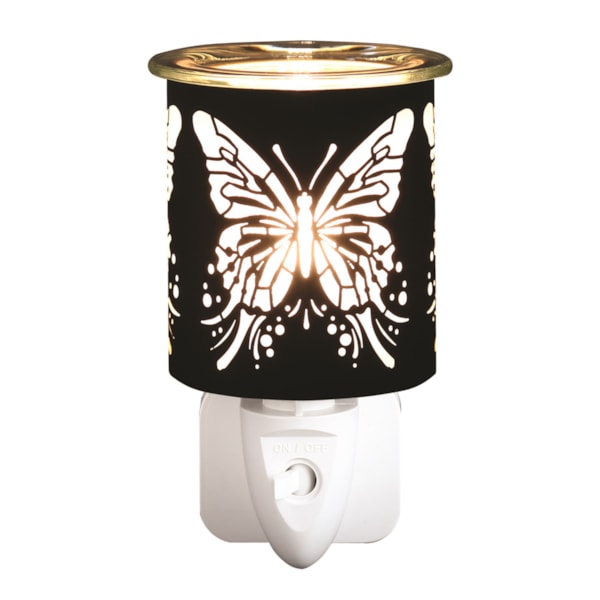 Wax Melter Plug In - Black & Gold Silhouette Butterfly 13cm Wax Melter Plug In - Black & Gold Silhouette Butterfly 13cm