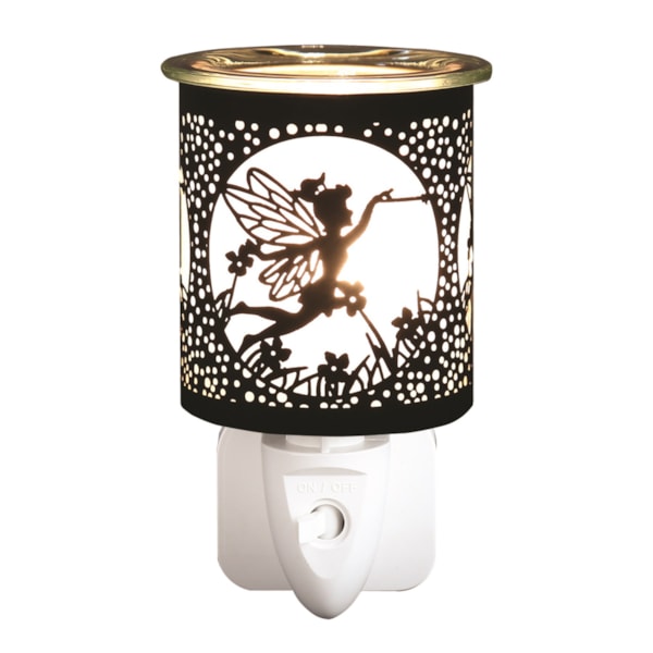 Wax Melter Plug In - Black & Gold Silhouette Fly Fairy 13cm Wax Melter Plug In - Black & Gold Silhouette Fly Fairy 13cm