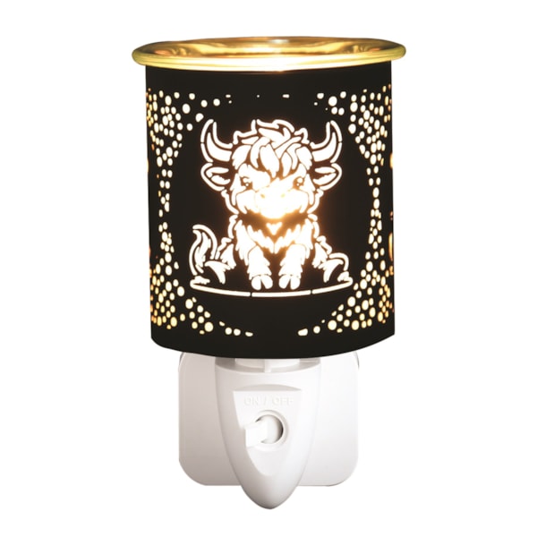 Wax Melter Plug In - Black & Gold Silhouette Highland 13cm Wax Melter Plug In - Black & Gold Silhouette Highland 13cm