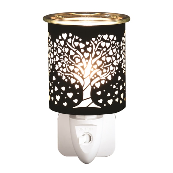 Wax Melter Plug In - Black & Gold Silhouette Heart Tree 13cm Wax Melter Plug In - Black & Gold Silhouette Heart Tree 13cm