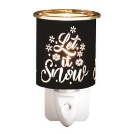Wax Melter Plug In - Black & Gold Silhouette Let it 13cm Wax Melter Plug In - Black & Gold Silhouette Let it 13cm