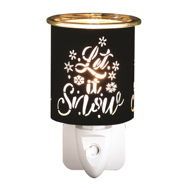 Wax Melter Plug In - Black & Gold Silhouette Let it 13cm Wax Melter Plug In - Black & Gold Silhouette Let it 13cm