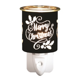 Wax Melter Plug In - Black & Gold Silhouette Merry 13cm Wax Melter Plug In - Black & Gold Silhouette Merry 13cm
