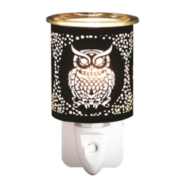 Wax Melter Plug In - Black & Gold Silhouette Owl 13cm Wax Melter Plug In - Black & Gold Silhouette Owl 13cm