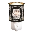 Wax Melter Plug In - Black & Gold Silhouette Owl 13cm Wax Melter Plug In - Black & Gold Silhouette Owl 13cm