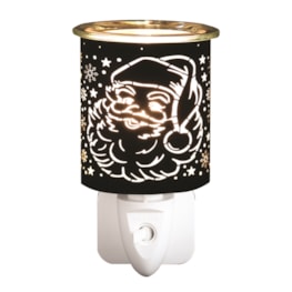 Wax Melter Plug In - Black & Gold Silhouette Santa 13cm Wax Melter Plug In - Black & Gold Silhouette Santa 13cm