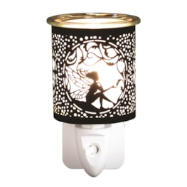 Wax Melter Plug In - Black & Gold Silhouette Seated Fairy 13cm Wax Melter Plug In - Black & Gold Silhouette Seated Fairy 13cm