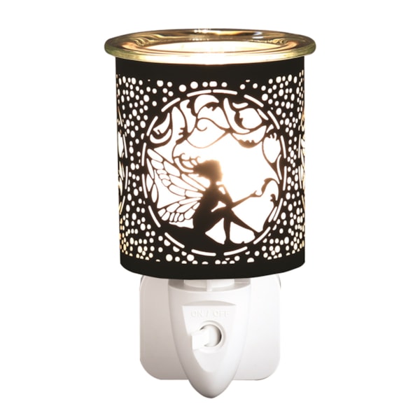 Wax Melter Plug In - Black & Gold Silhouette Seated Fairy 13cm Wax Melter Plug In - Black & Gold Silhouette Seated Fairy 13cm